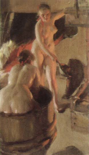 Anders Zorn girls from dalarna having a bath